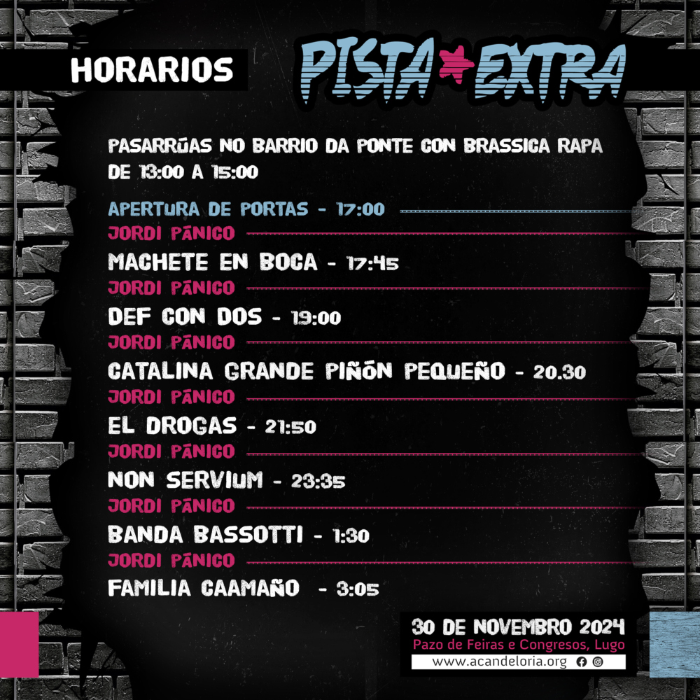 Horarios da PistaExtra